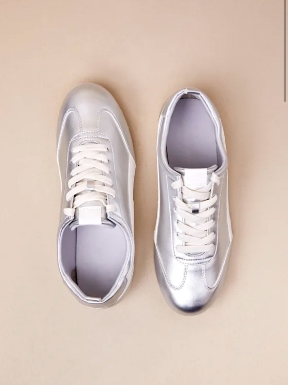 Lulus Worn Once Women’s Metallic Silver Sneakers